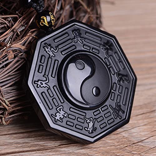 Black Obsidian Yin Yang Pendant Necklace