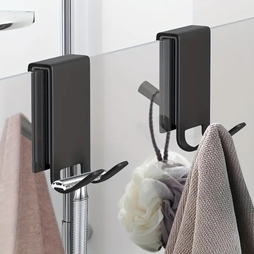 Stainless Steel Over-Glass Shower Hooks