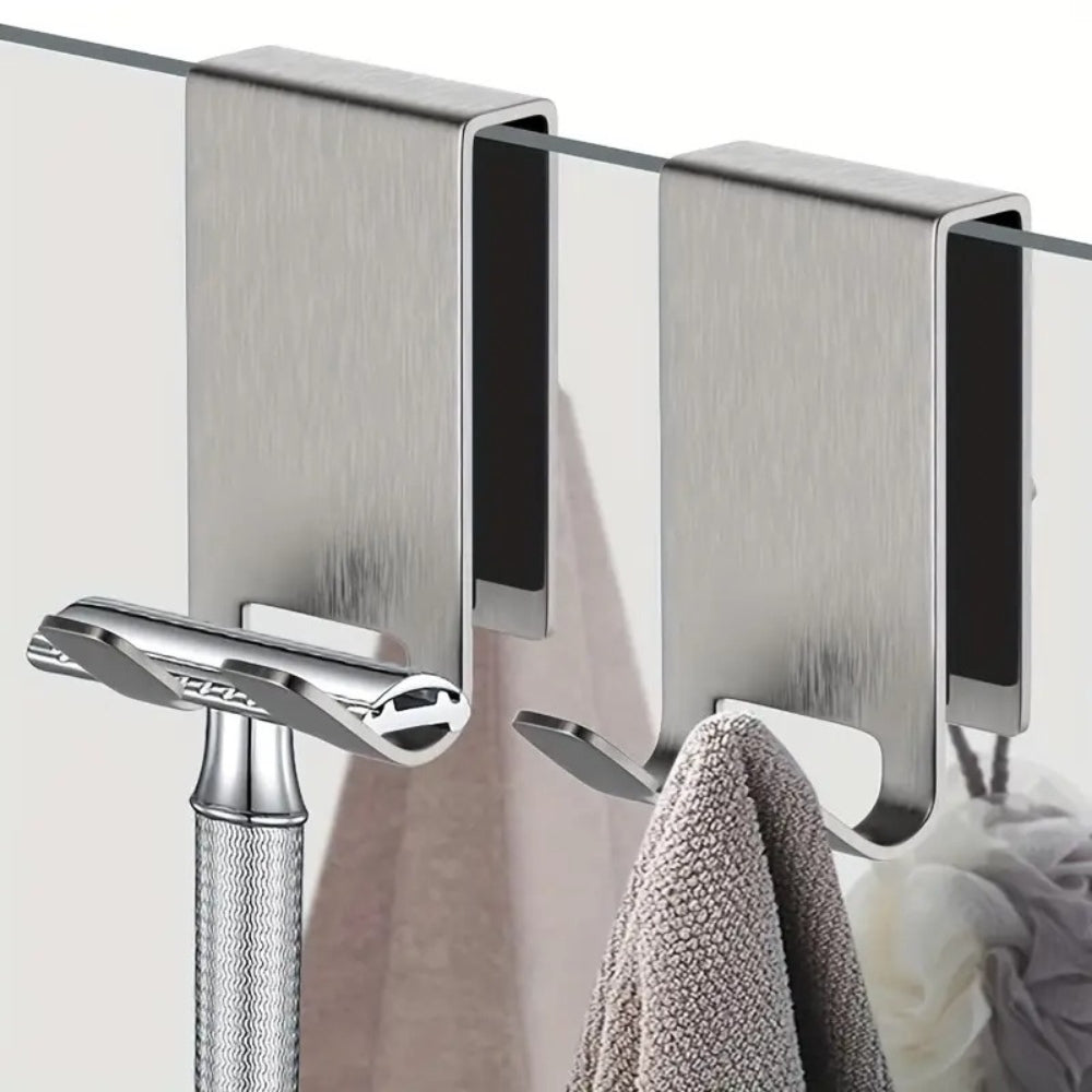 Stainless Steel Over-Glass Shower Hooks