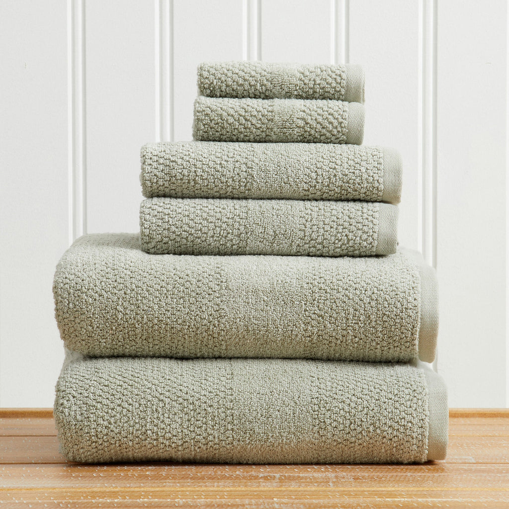 100% Cotton Woven Texture Bath Towel Set - Marbella Collection