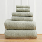 100% Cotton Woven Texture Bath Towel Set - Marbella Collection