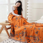 Textured Layered Gauze Cotton Throw