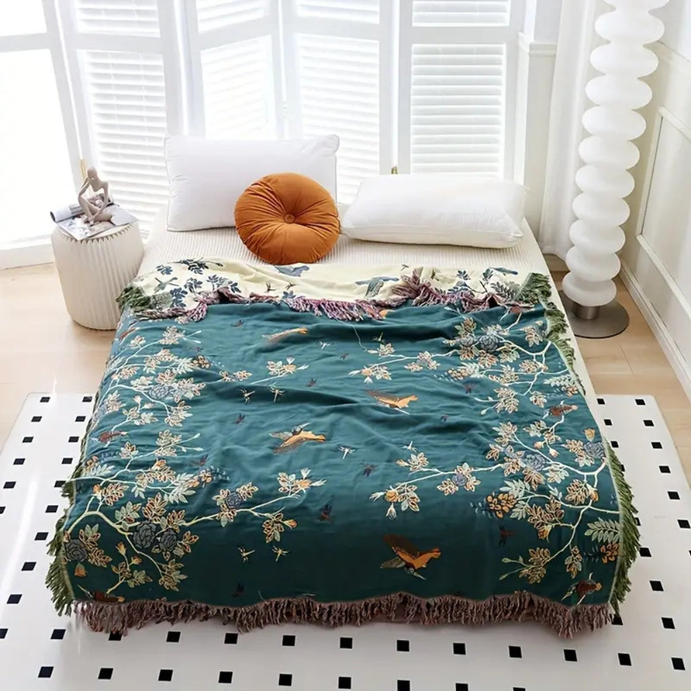 Textured Layered Gauze Cotton Throw