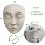 Outdoor Face Planter with Drainage for Cute Plants