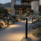 Outdoor Floor Lamp Weather Resistant LED Tall Round Base