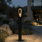 Outdoor Floor Lamp Weather Resistant LED Tall Round Base
