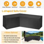 Outdoor L Shape Sofa Covers Water Resistant