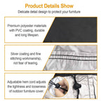 Outdoor L Shape Sofa Covers Water Resistant
