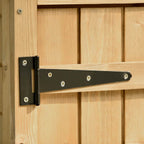 Outdoor Wood Tilt Storage Shed Tool Organizer with Waterproof Asphalt Roof