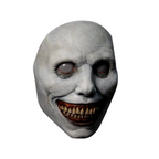 Creepy Smiling Face Evil Mask - Creepy White Eyed Demon Smiling Mask