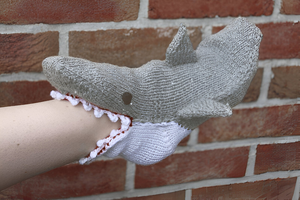 3D Knitted Crocodile Socks