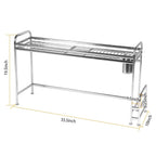 Over Sink Dish Drying Rack with Cutlery Holder
