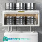Over the Toilet Storage Cabinet with Dust-Proof Transparent Magnetic Door Side Opening
