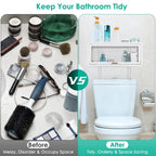 Over the Toilet Storage Cabinet with Dust-Proof Transparent Magnetic Door Side Opening