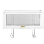 Over the Toilet Storage Cabinet with Dust-Proof Transparent Magnetic Door Side Opening