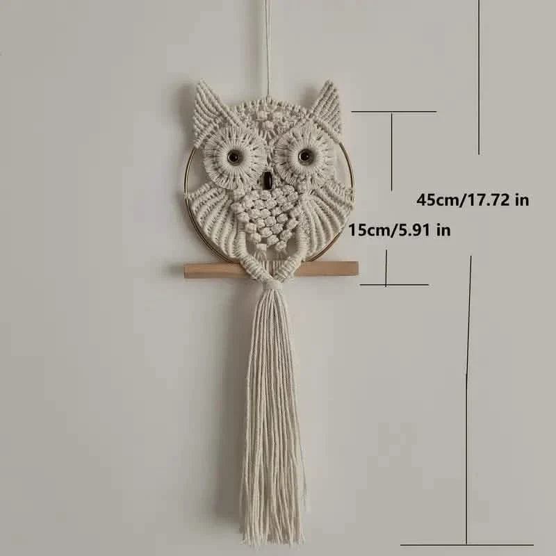 Owl Macrame Home Tapestry Boho Tapestry Wall Hanging