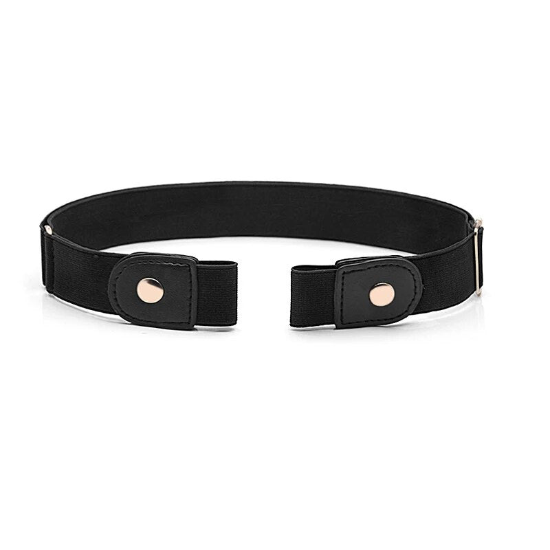 Pack of 2 Buckle-Free Elastic Waist Belts | Flat & Pressure-Free Stretch Belts