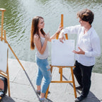 Painting Easel Stand Wooden Inclinable A Frame Tripod
