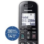 Panasonic Expandable Corded/Cordless Phone System with Answering Machine and One Touch Call Blocking – 2 Handsets  (Refurbished)