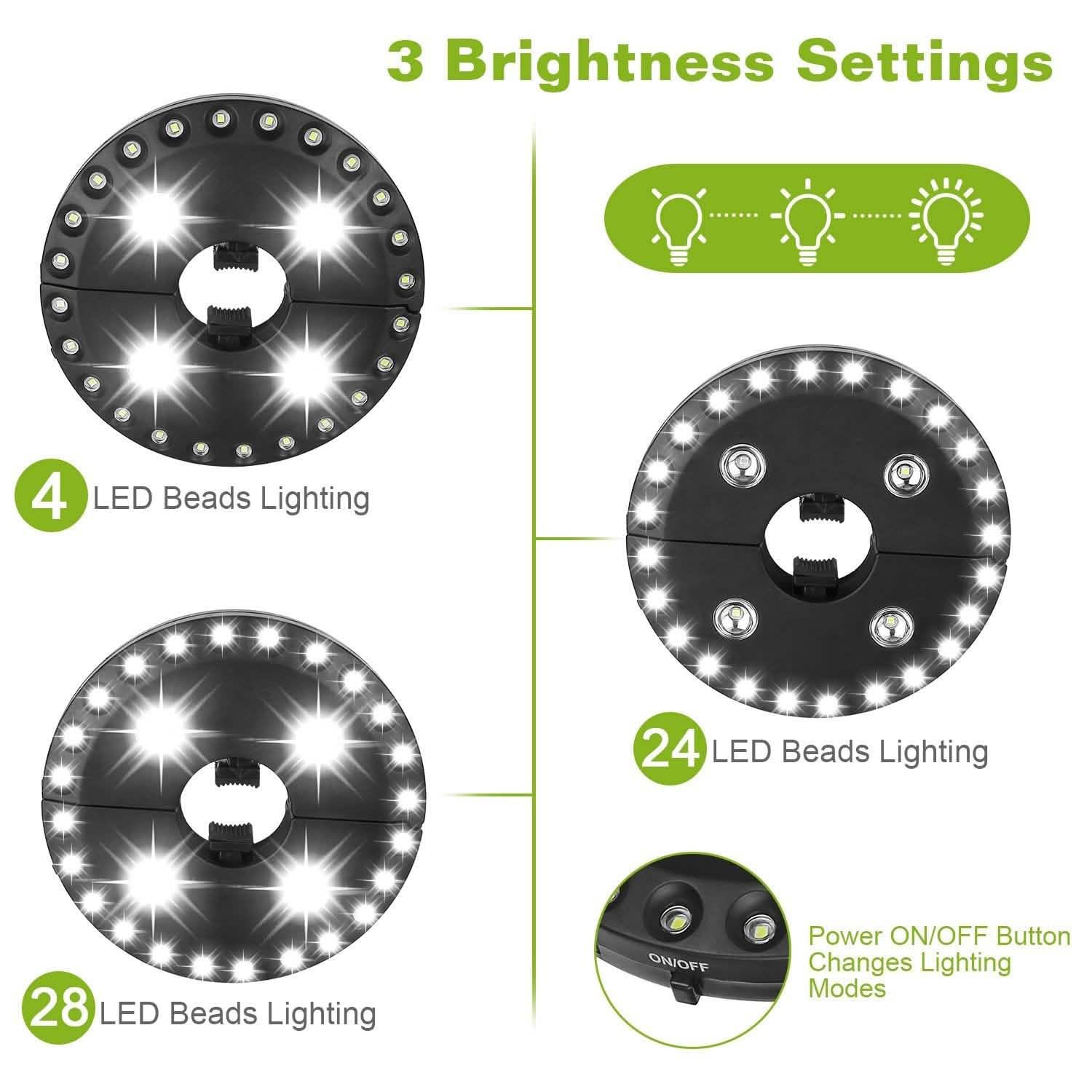 Patio Umbrella Lights LEDS Cordless