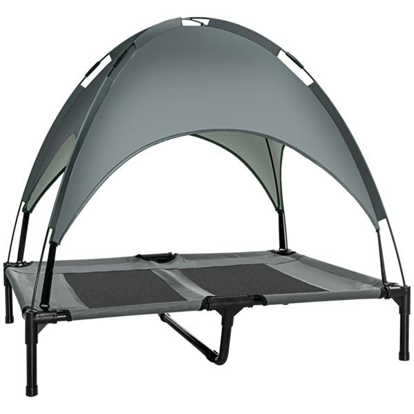 PAWAIR – Elevated Dog Bed with Cooling Mat and UV Protection for Outdoor Comfort