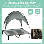 PAWAIR – Elevated Dog Bed with Cooling Mat and UV Protection for Outdoor Comfort