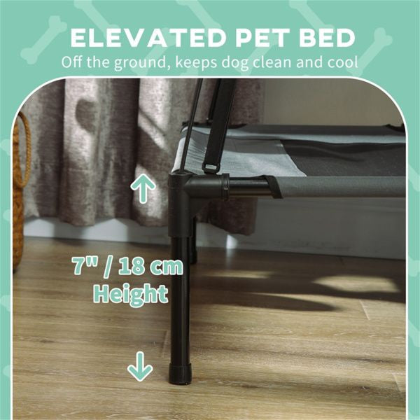 PAWAIR – Elevated Dog Bed with Cooling Mat and UV Protection for Outdoor Comfort