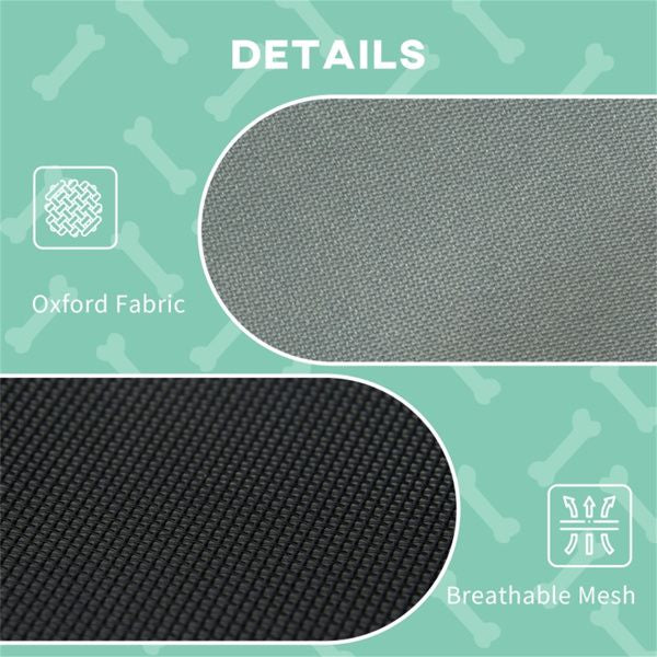 PAWAIR – Elevated Dog Bed with Cooling Mat and UV Protection for Outdoor Comfort