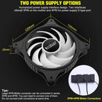 PCCOOLER 120MM Case Fan 3 Pack FX120 High Performance Cooling PC Fans  (Refurbished)