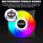 PCCOOLER 120MM Case Fan 3 Pack FX120 High Performance Cooling PC Fans  (Refurbished)