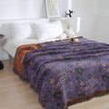 Boho Peacock Tassel Cotton Throw Blanket