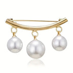 Pearl Fixed Collar Clip Charm Safety Pin