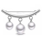 Pearl Fixed Collar Clip Charm Safety Pin