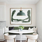 Modern Single Pendant Dome Light | Scandinavian Metal Hanging Lamp