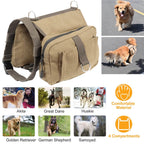 Pet Dog Backpack Hound Hiking Camping Saddle Bag