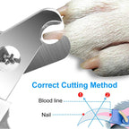 Pet Nail Toe Stainless Steel Trimmer with Nail File