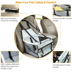 Pet Travel Carrier with Clip-On Safety Leash Zipper Storage Pocket for Pets up to 20lbs