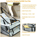 Pet Travel Carrier with Clip-On Safety Leash Zipper Storage Pocket for Pets up to 20lbs