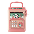 Piggy Bank Toy Cash Coin Money Saving Box with Password, Fingerprint Voice Prompt for 3+ Years Gold