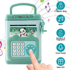 Piggy Bank Toy Cash Coin Money Saving Box with Password, Fingerprint Voice Prompt for 3+ Years Gold