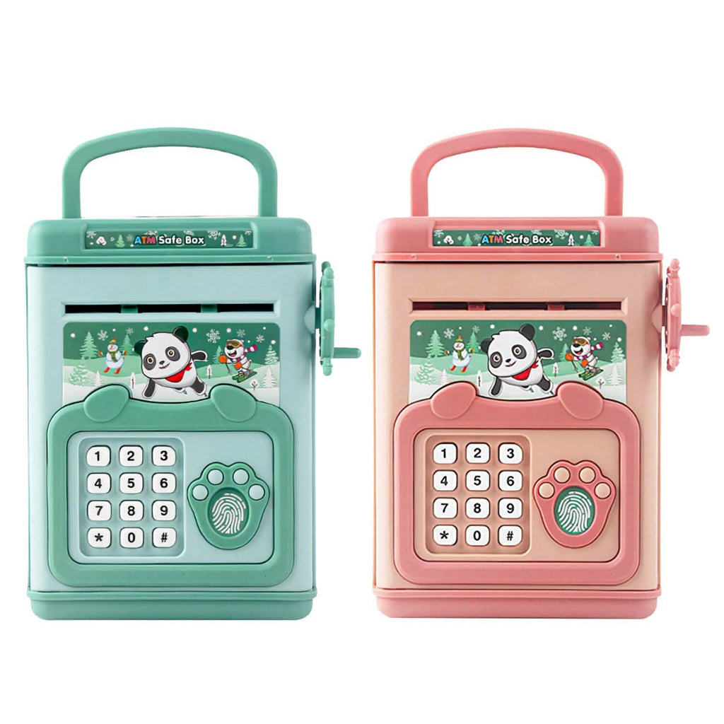 Piggy Bank Toy Cash Coin Money Saving Box with Password, Fingerprint Voice Prompt for 3+ Years Gold