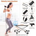 Pilates Bar Kit with 4 Resistance Bands