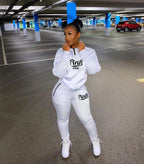 Pink Letter Print Tracksuit