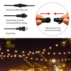 Plug-in Globe String Light Warm White Fairy Light Bulbs
