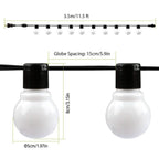 Plug-in Globe String Light Warm White Fairy Light Bulbs