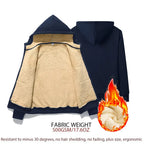 Plus-size sherpa-lined hooded winter jacket