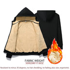 Plus-size sherpa-lined hooded winter jacket