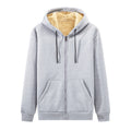 Plus-size sherpa-lined hooded winter jacket