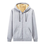 Plus-size sherpa-lined hooded winter jacket