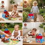 Plush Animal Toys Farm Playset Interactive Learning Fun